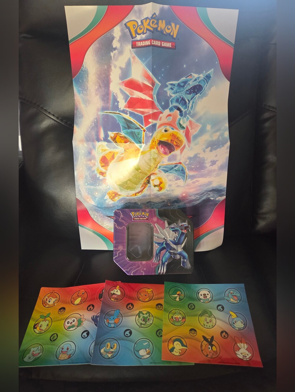 💫Pokemon Bundle💫 150 Holo/Reverse Holo Cards + Poster + Stickers (see desc!⬇️)